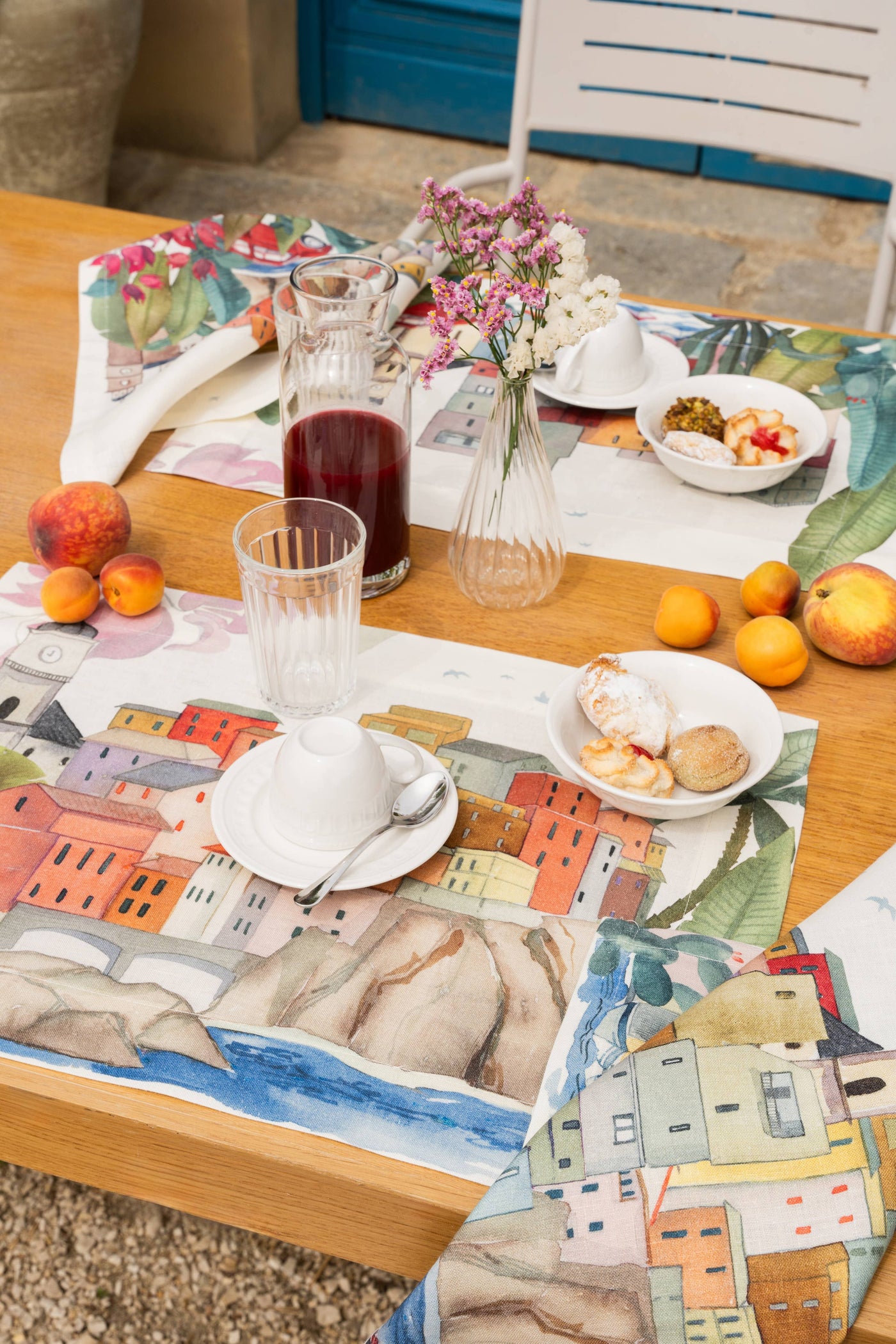 Set of 4 Placemats “La Riviera”, Linen 100% Made in Italy