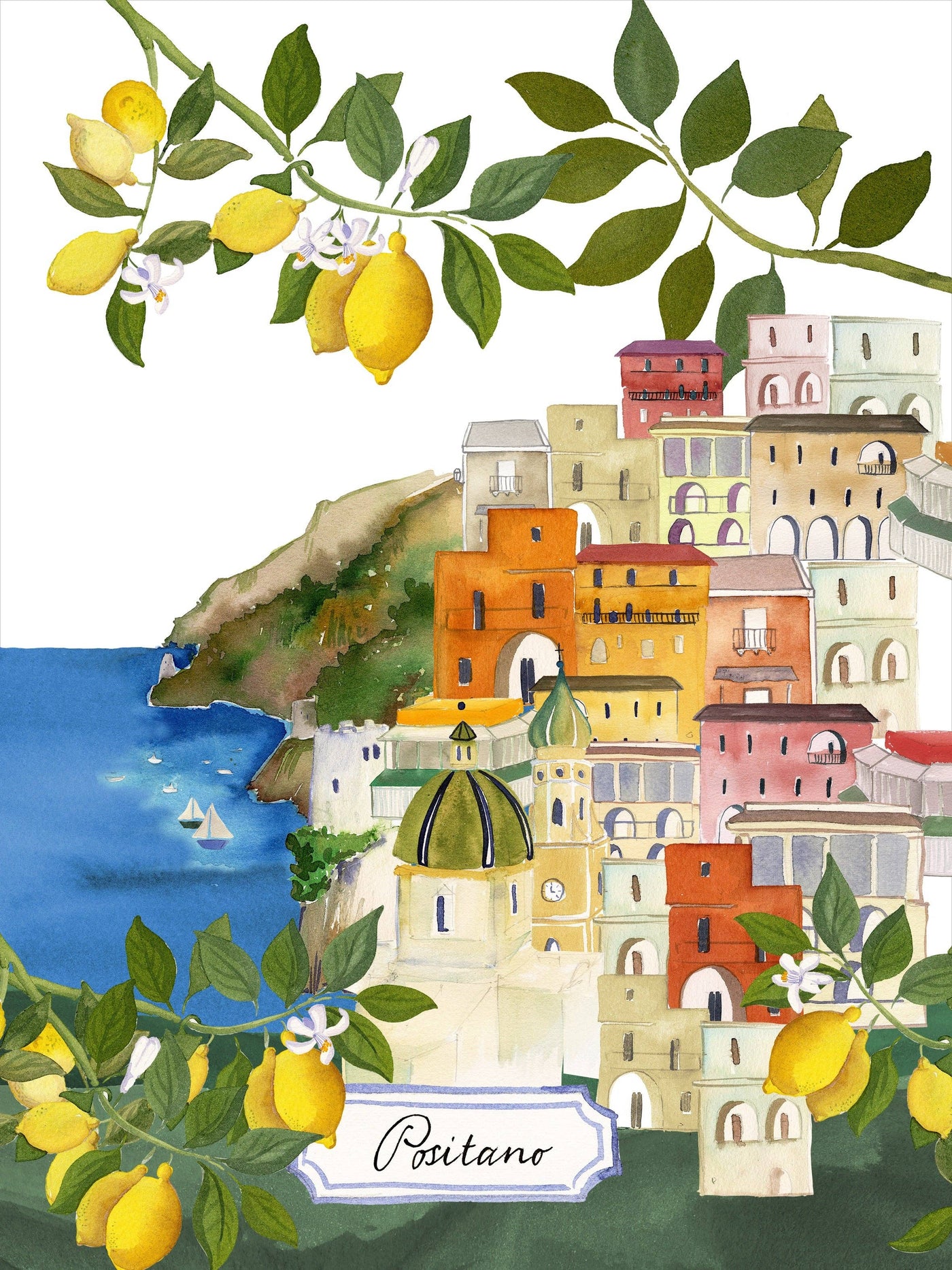 Kitchen Towels "Positano", 100% Made in Italy: Asciugamano da cucina Var.2