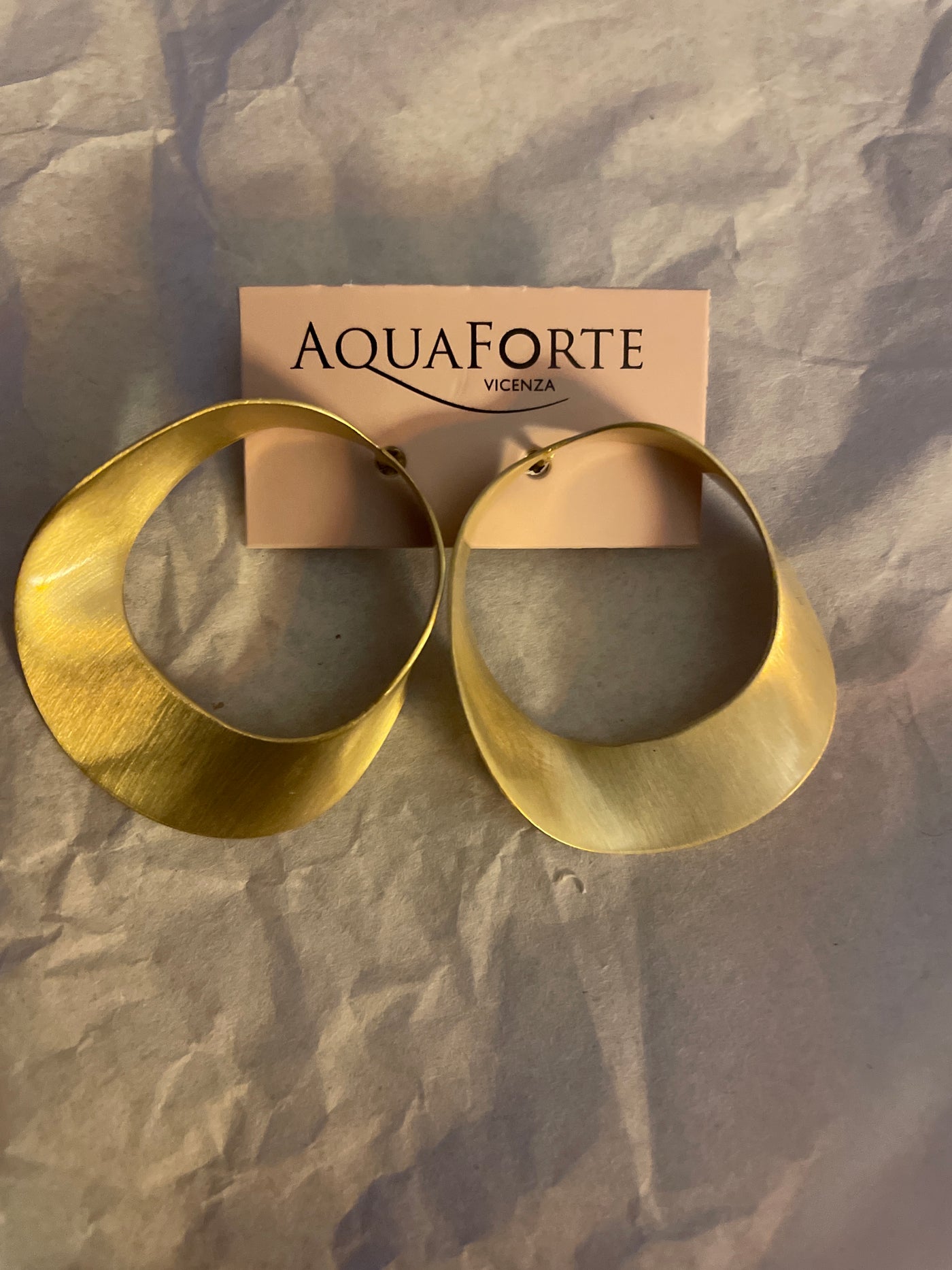 Lune Stud Large Brushed Earrings