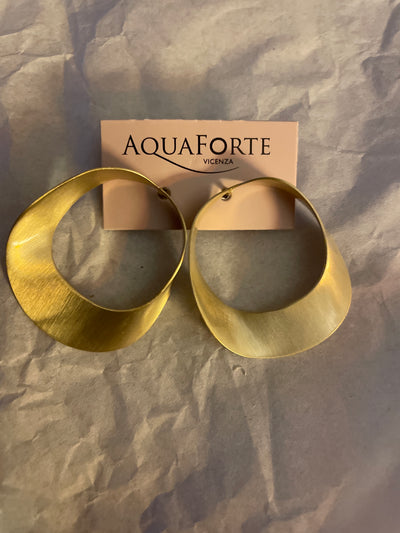 Lune Stud Large Brushed Earrings