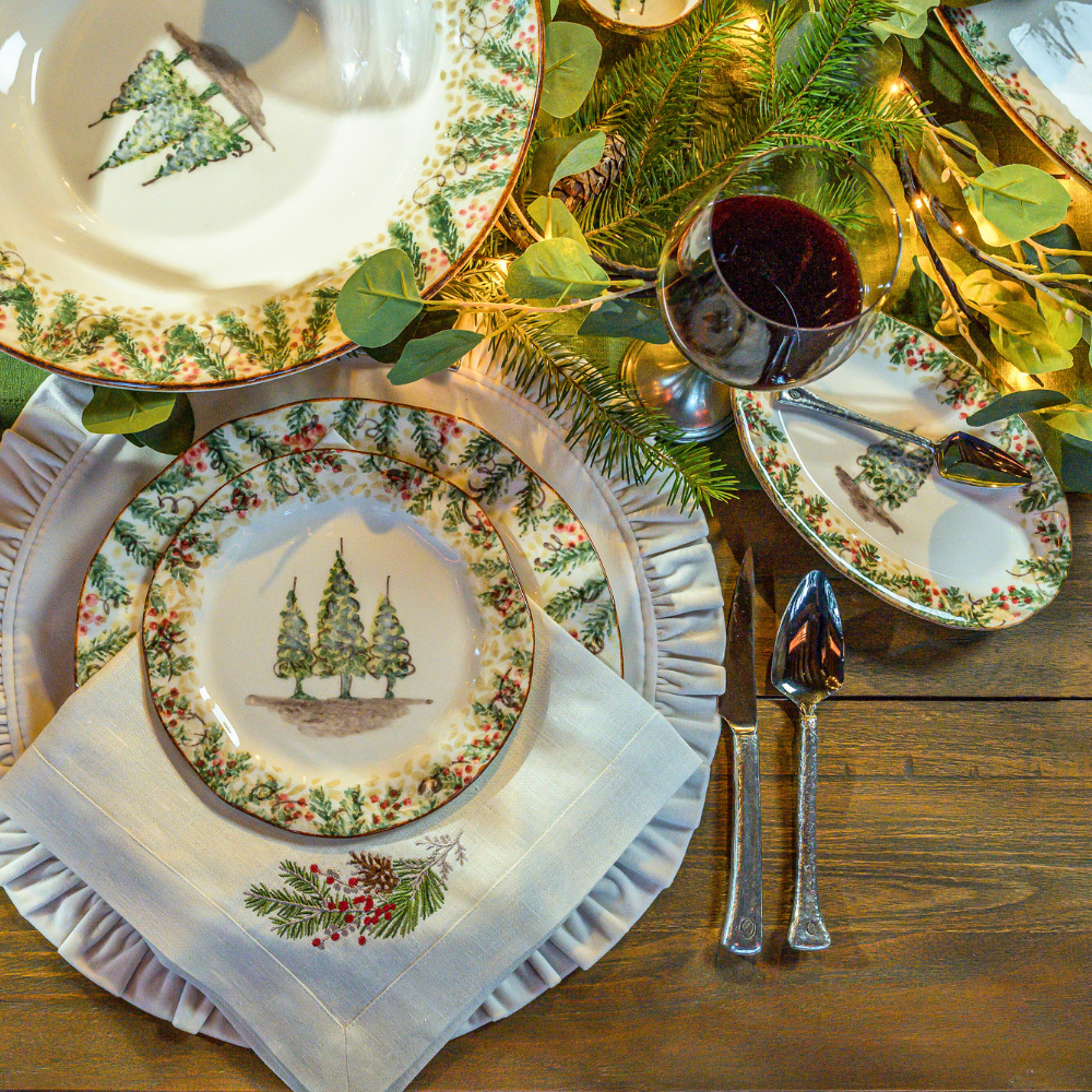 Natale Small Oval Tray - Christmas