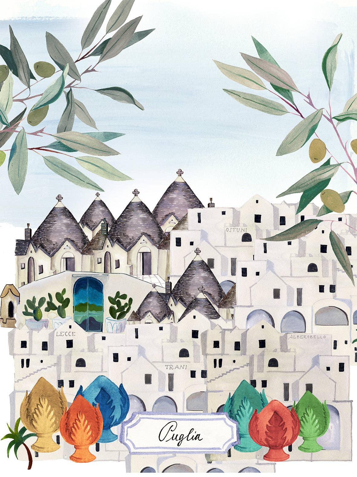 Kitchen Towels "Puglia", 100% Made in Italy: Asciugamano da cucina Var.2