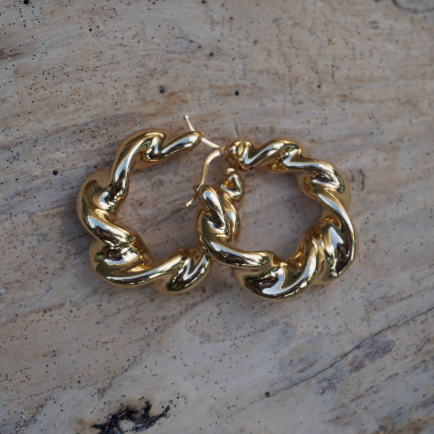 Torchon Gold Earrings