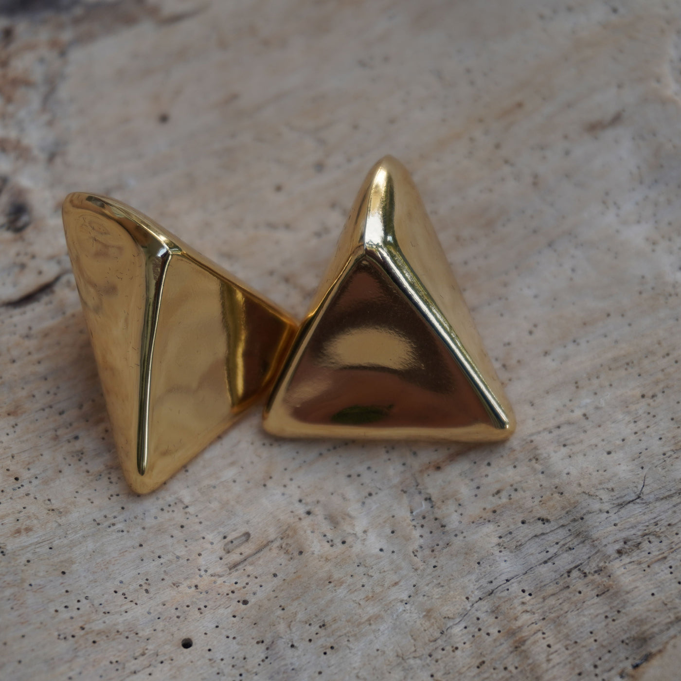 Toblerone Gold Earrings