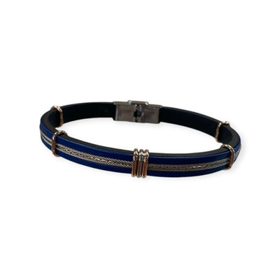 Men's Leather & Steel Bracelets