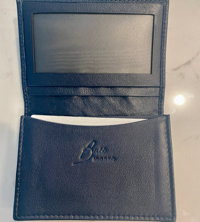 Woven Nappa Leather Fold Over Wallet