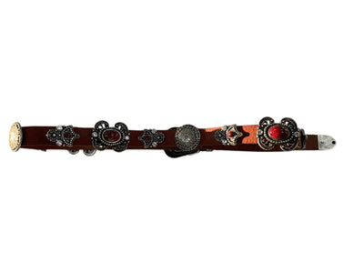 Red Stone Studded Ladies Belt