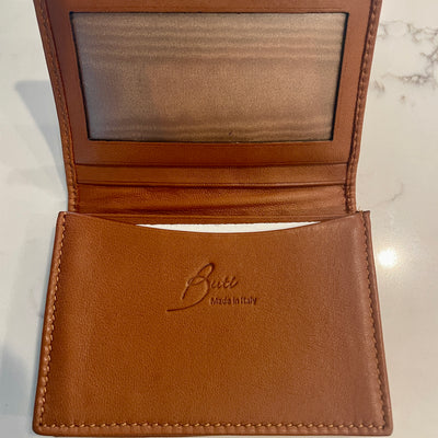 Woven Nappa Leather Fold Over Wallet