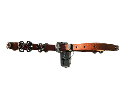 Red Stone Studded Ladies Belt