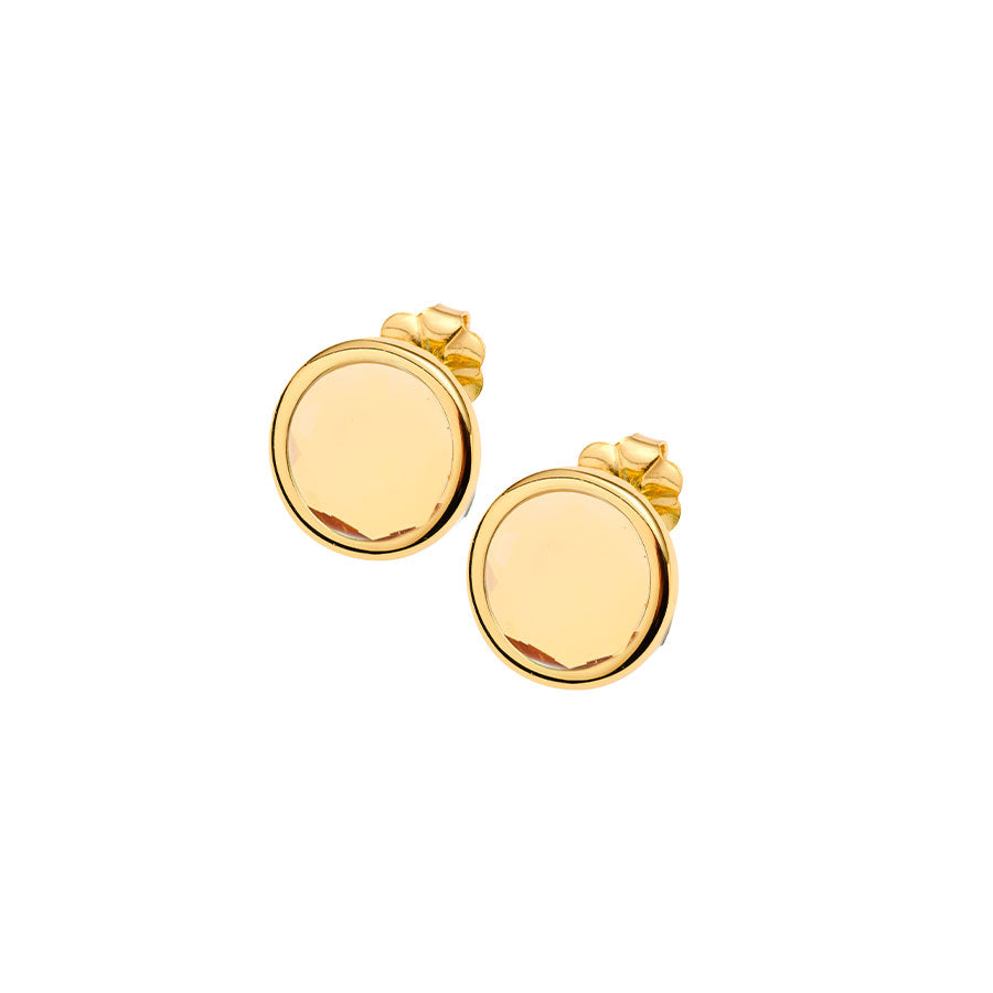 Le Chicche stud earrings with 16mm champagne glass pastes