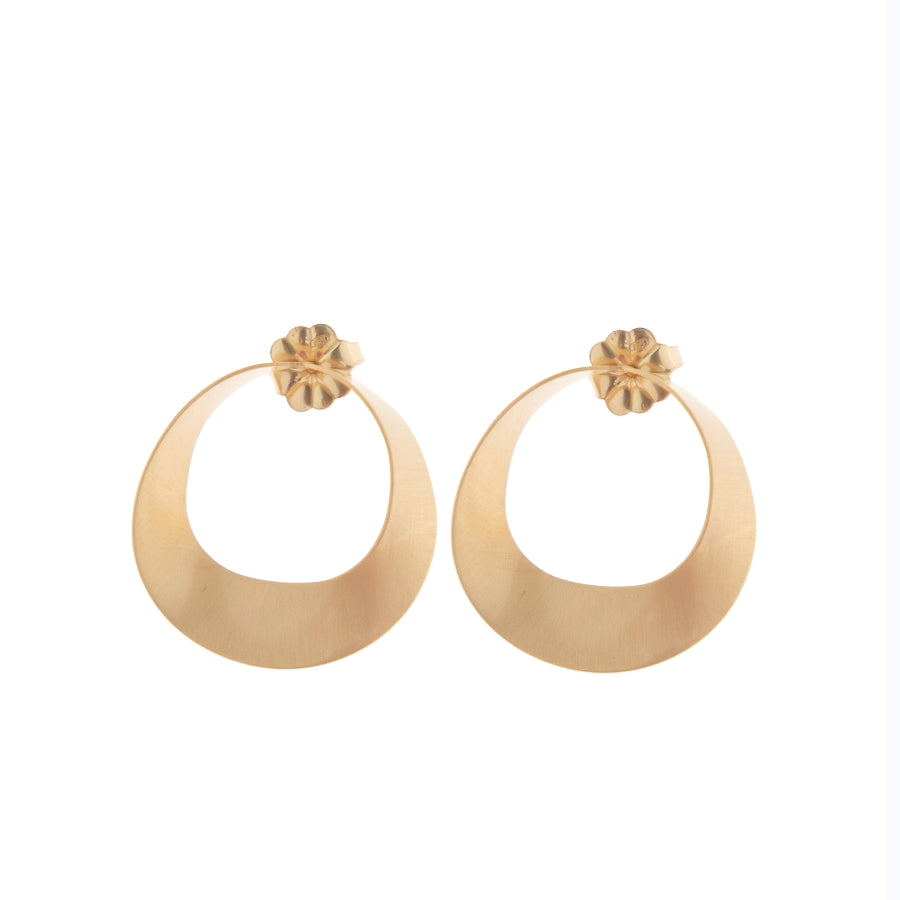 Lune Stud Large Brushed Earrings