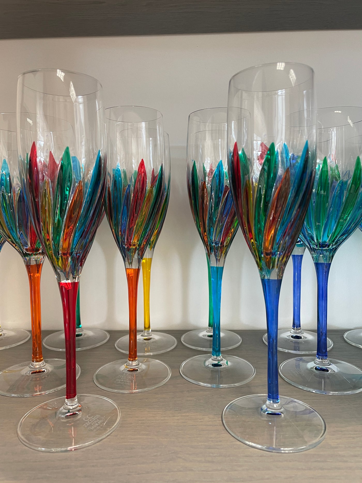 Hand Painted Champagne Glass