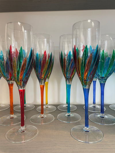 Hand Painted Champagne Glass