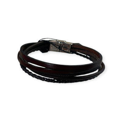 Men's Leather Multistrand Bracelet