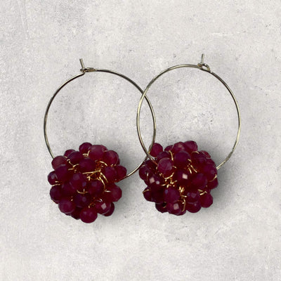 Bubble Natural Stone Hoop
