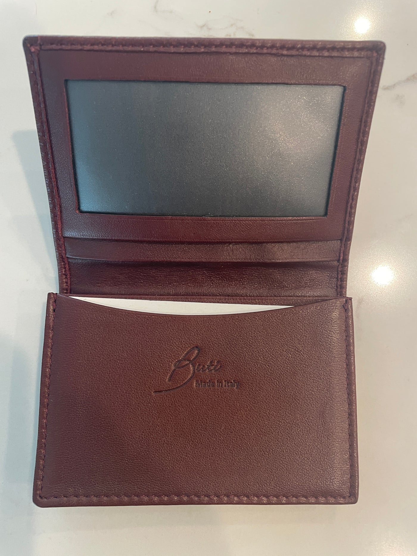 Woven Nappa Leather Fold Over Wallet