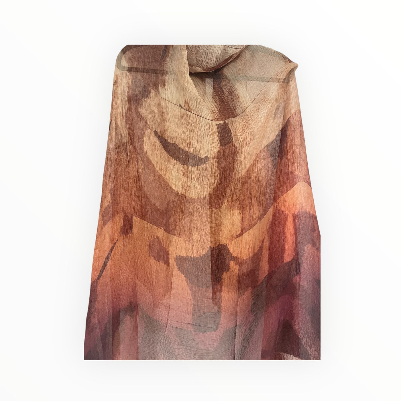 Orange Multi Soft Silk Scarf DK588-11955