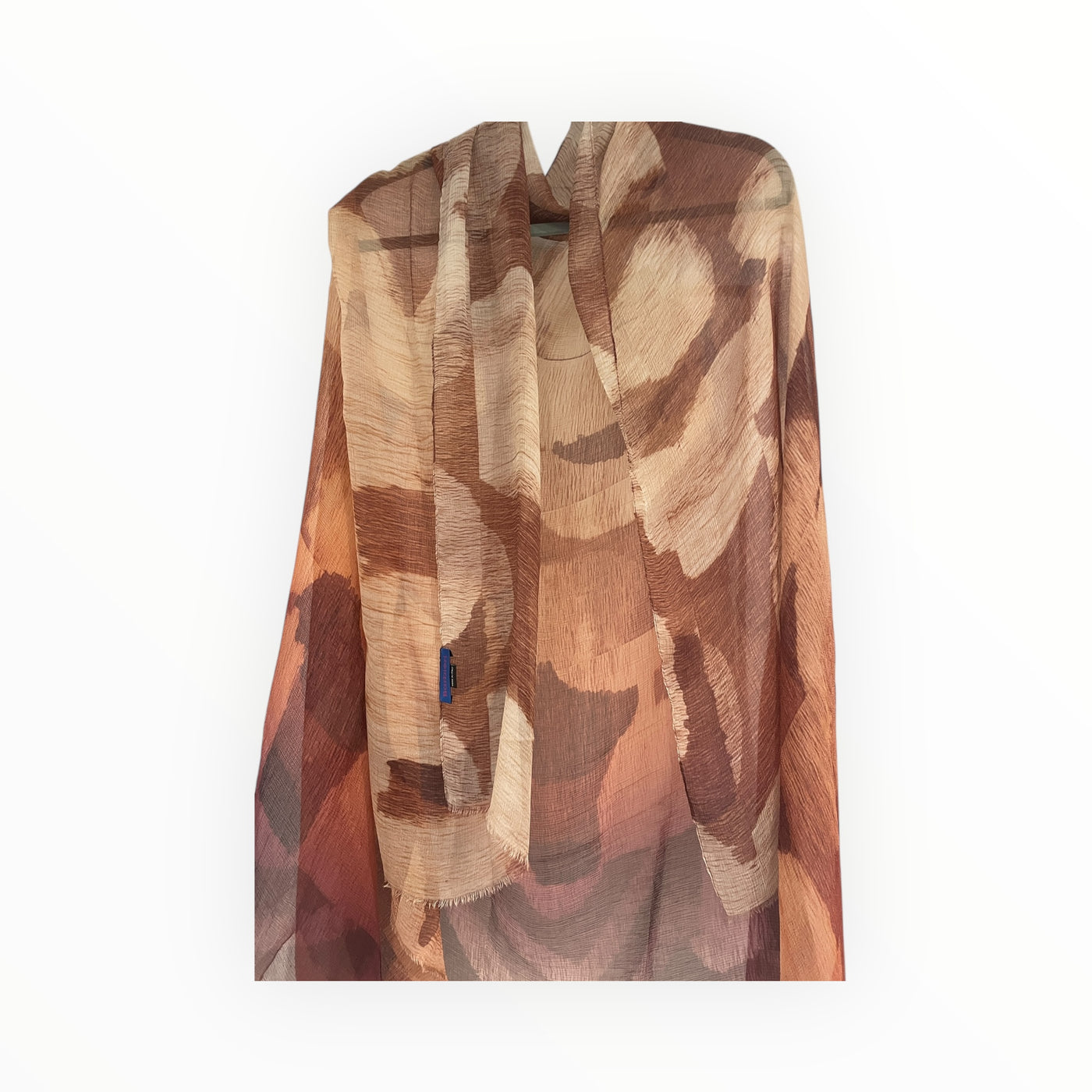 Orange Multi Soft Silk Scarf DK588-11955