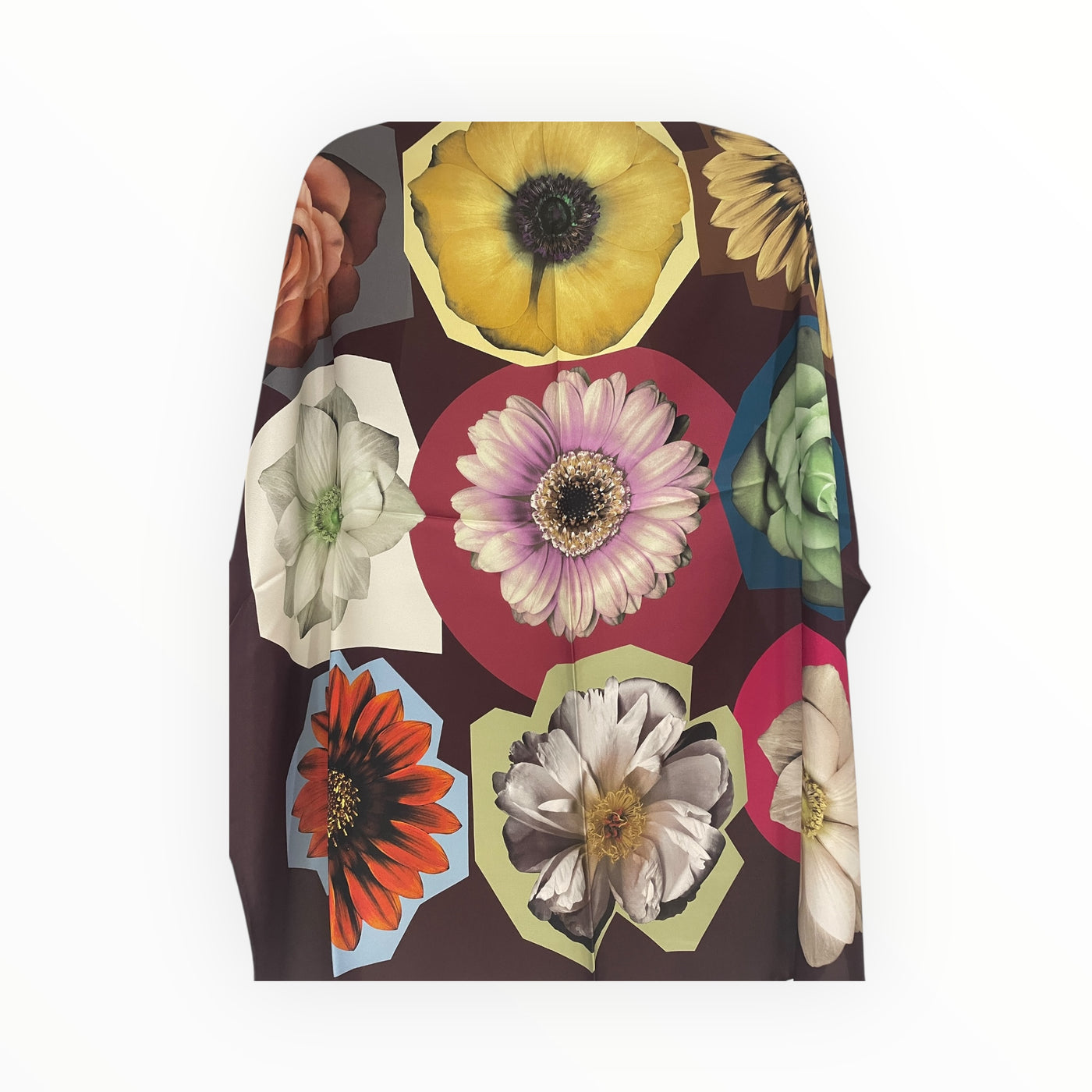 Floral Silk Twill Printed Square OK590-11966