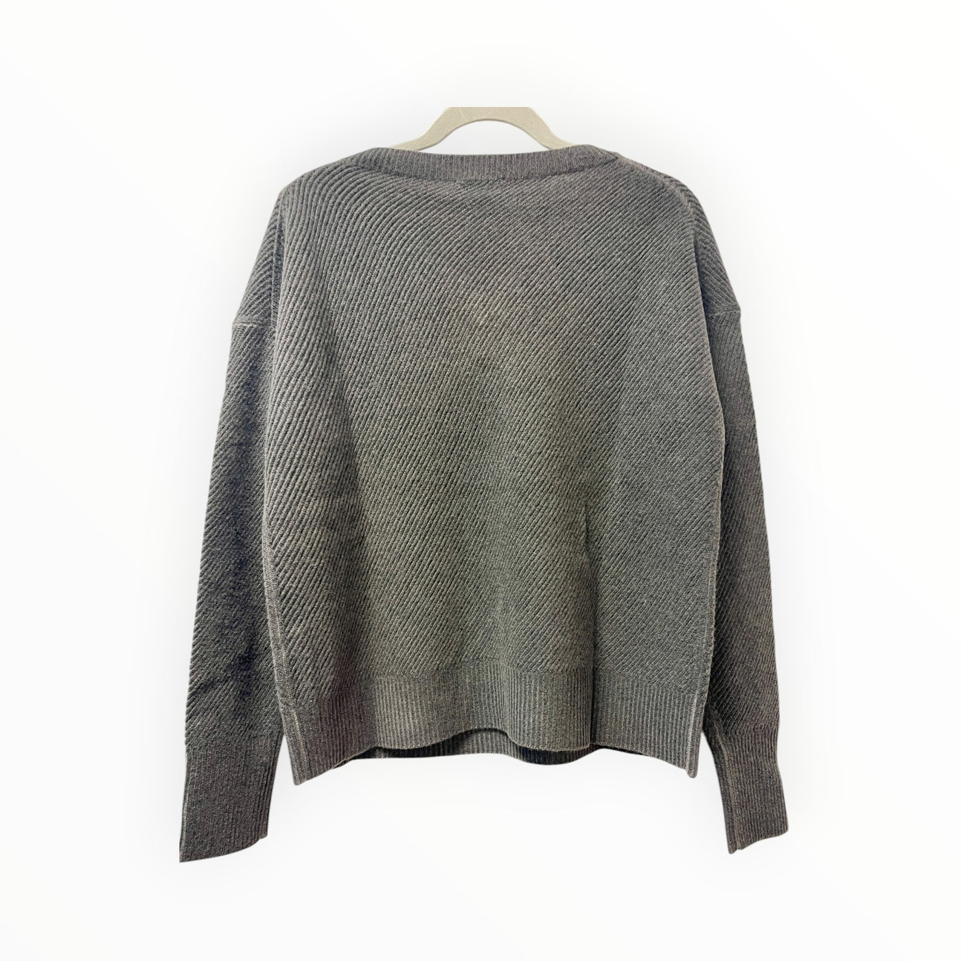 Scollo V Punto Diagonale Lana - Tintura Freddo