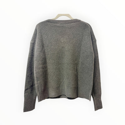 Scollo V Punto Diagonale Lana - Tintura Freddo