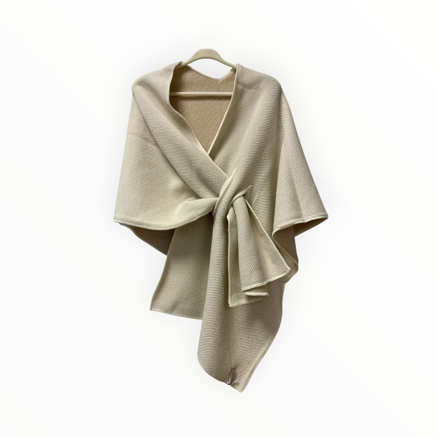 Merino and Cashmere Crossed Point Reversible Two Color Cape