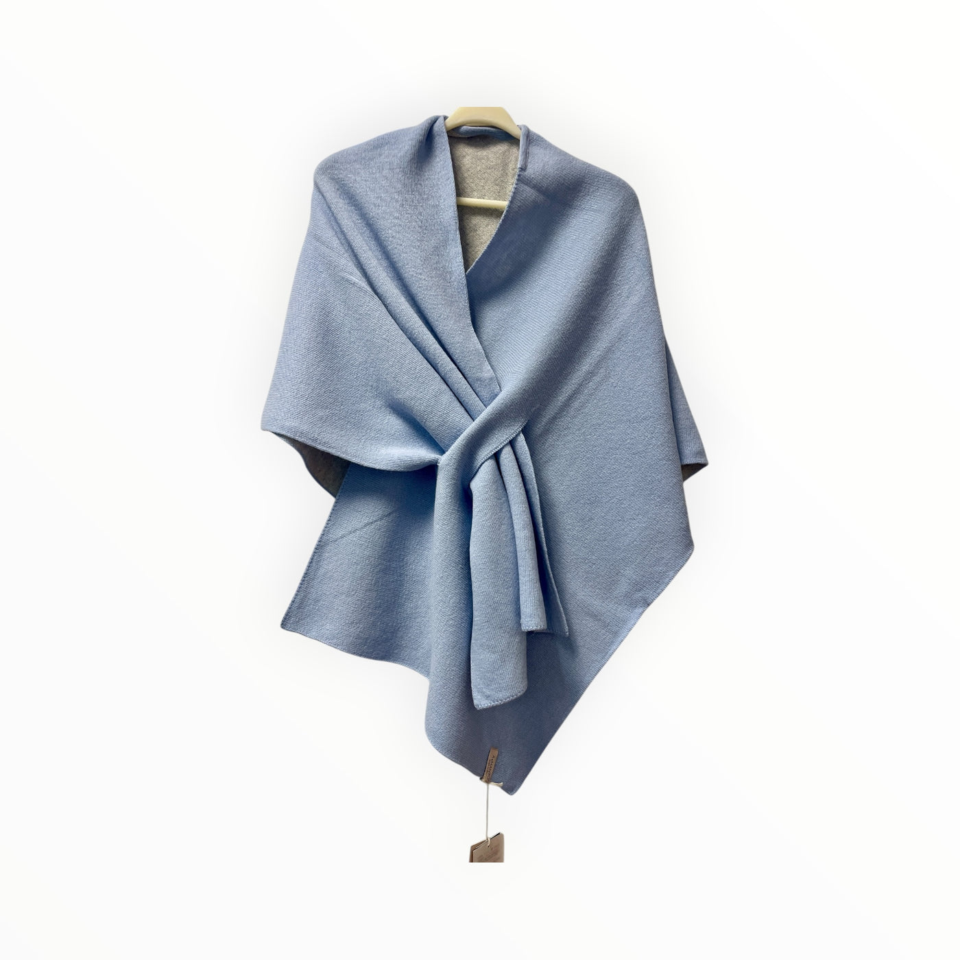 Merino and Cashmere Wool Blend Reversible Two Color Cape