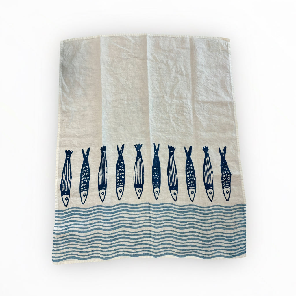 Panerea Onda Blue Tea Towel