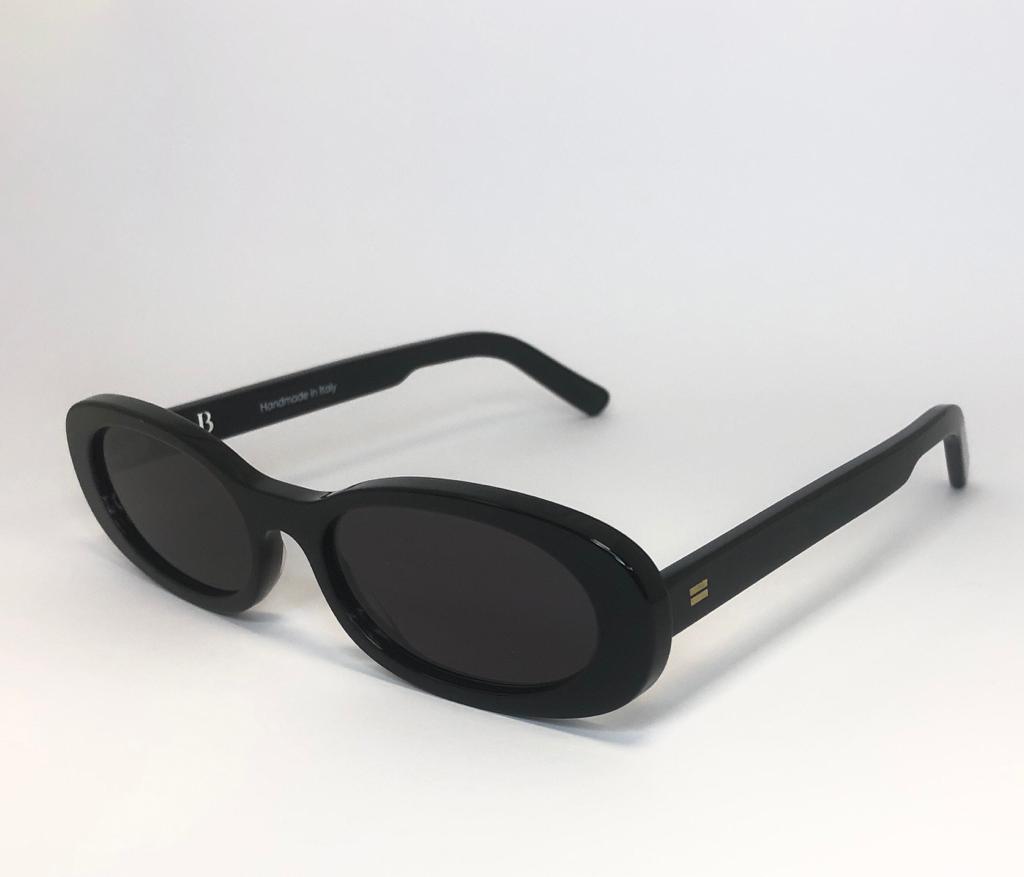 NWT Parke Black Oval Sunnies Ultra Thin Extreme Oval Sunglasses Color Tinted Lens 47mm  main image 2