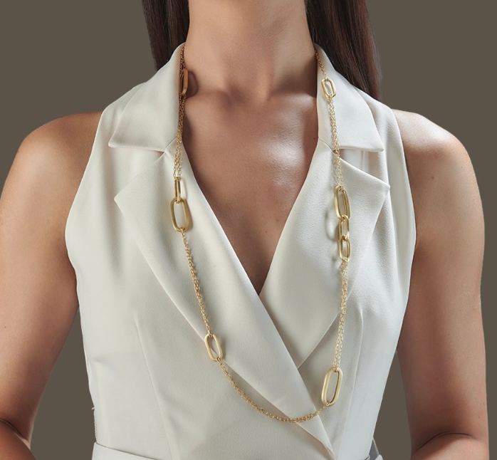 Ovali Chic Double Chain Necklace