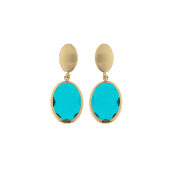 Caramelle Marine Ovali Dangling Earrings