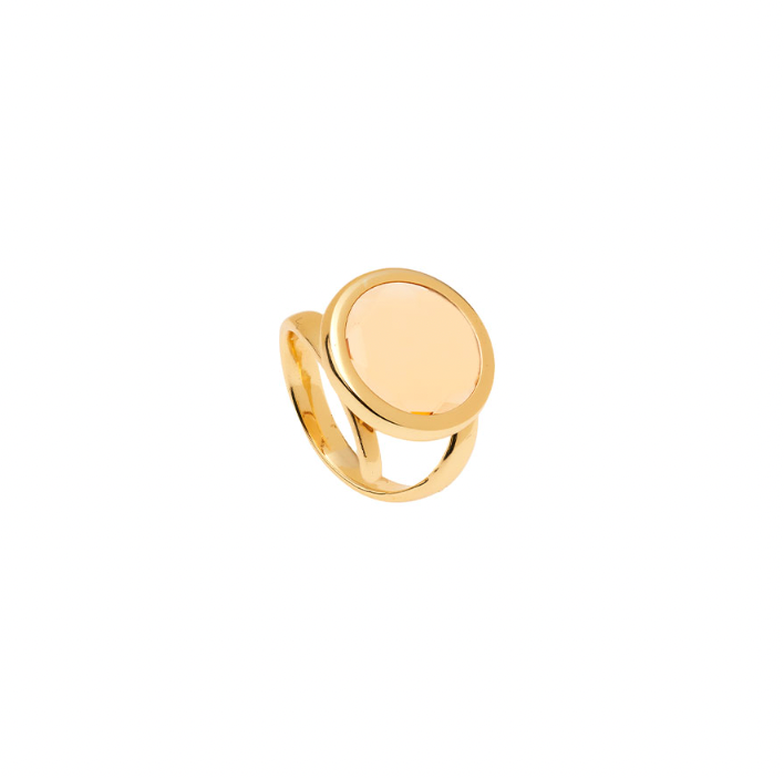 Le Chicche adjustable ring with 16mm champagne glass paste