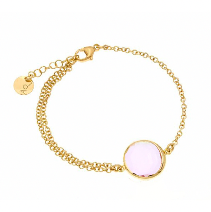 Le Chicche bracelet with16mm baby pink glass paste