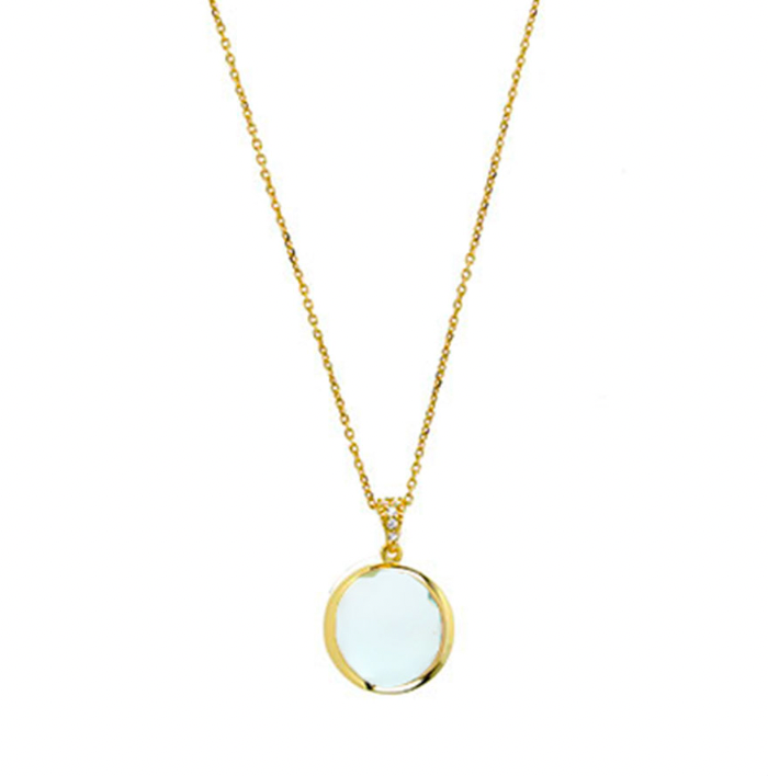 Le Chicche necklace with 16mm aquamarine glass paste