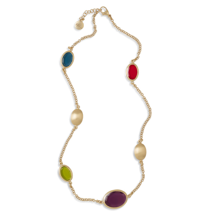 Caramelle Ovali necklace with four multicolor glass pastes