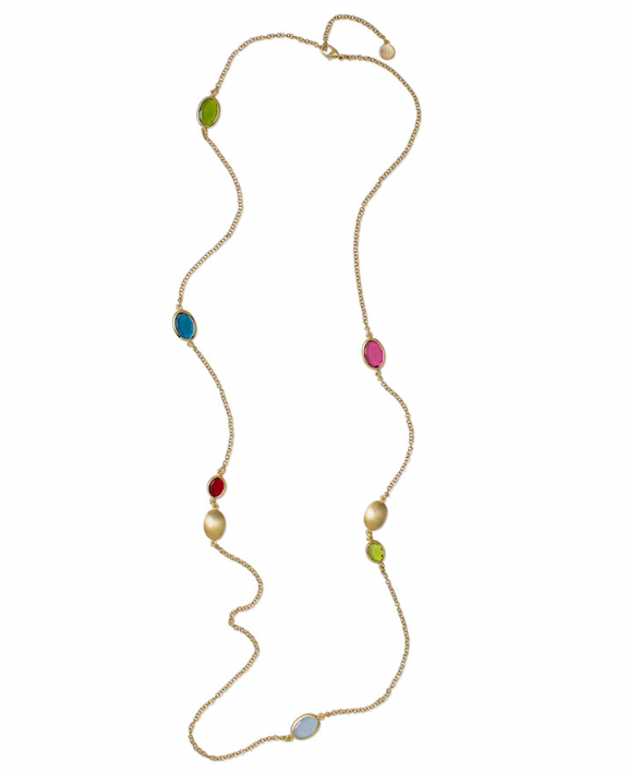 Caramelle Ovali long necklace with muticolor glass pastes