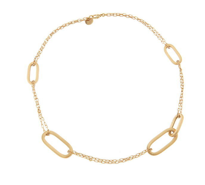 Ovali Chic Double Chain Necklace