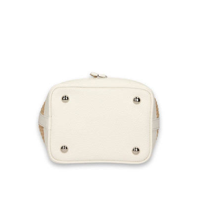 Marinaio B- Bucket bag in Leather and details in Raffia