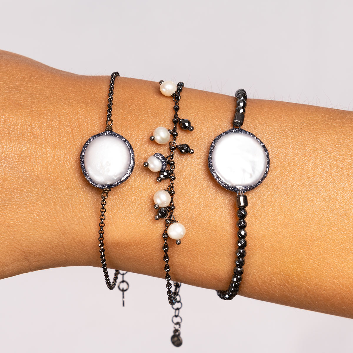 Anthracite Pearl Bracelet