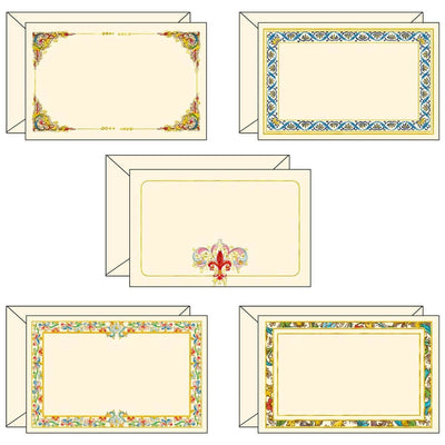 Assorted 10 Mini Note Cards, 5 Styles, 2 ea. w/Envelopes