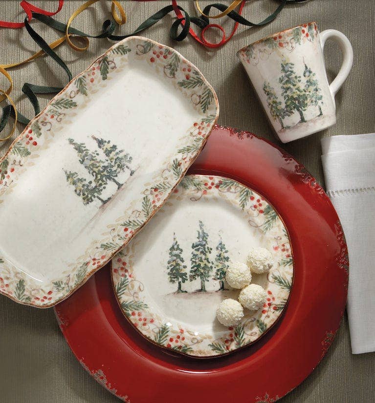 Natale Rectangular Tray - Christmas