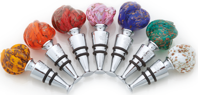 Fiore Rosa Murano Wine Stopper  MIIO