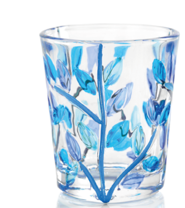 Laurus Hand Painted Water Glass