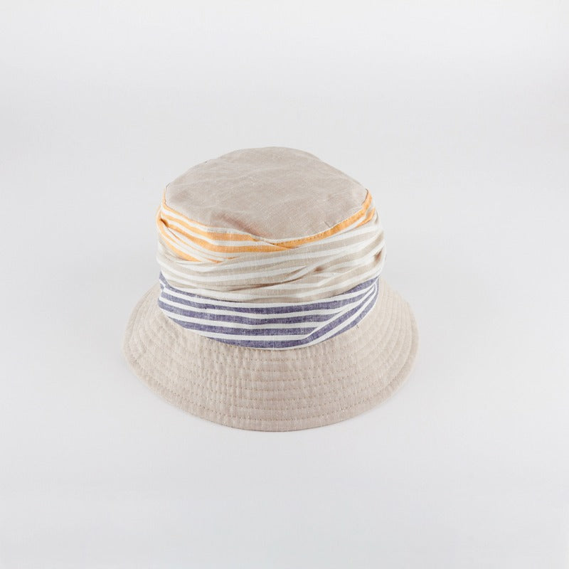 Cappello Lino Fantasia Righe