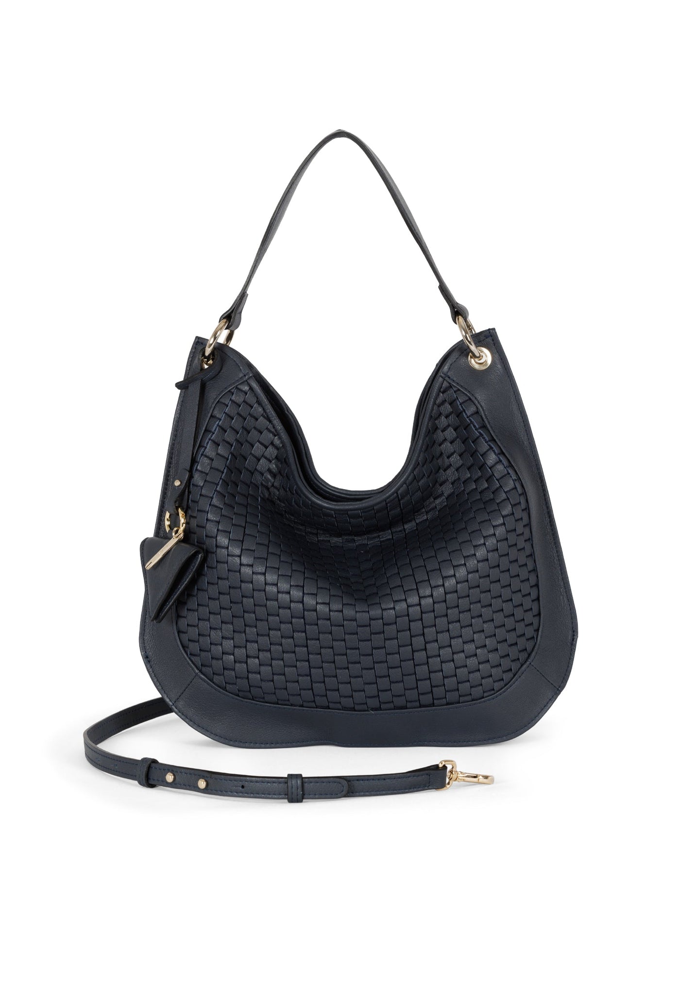 Black Woven Leather Bag