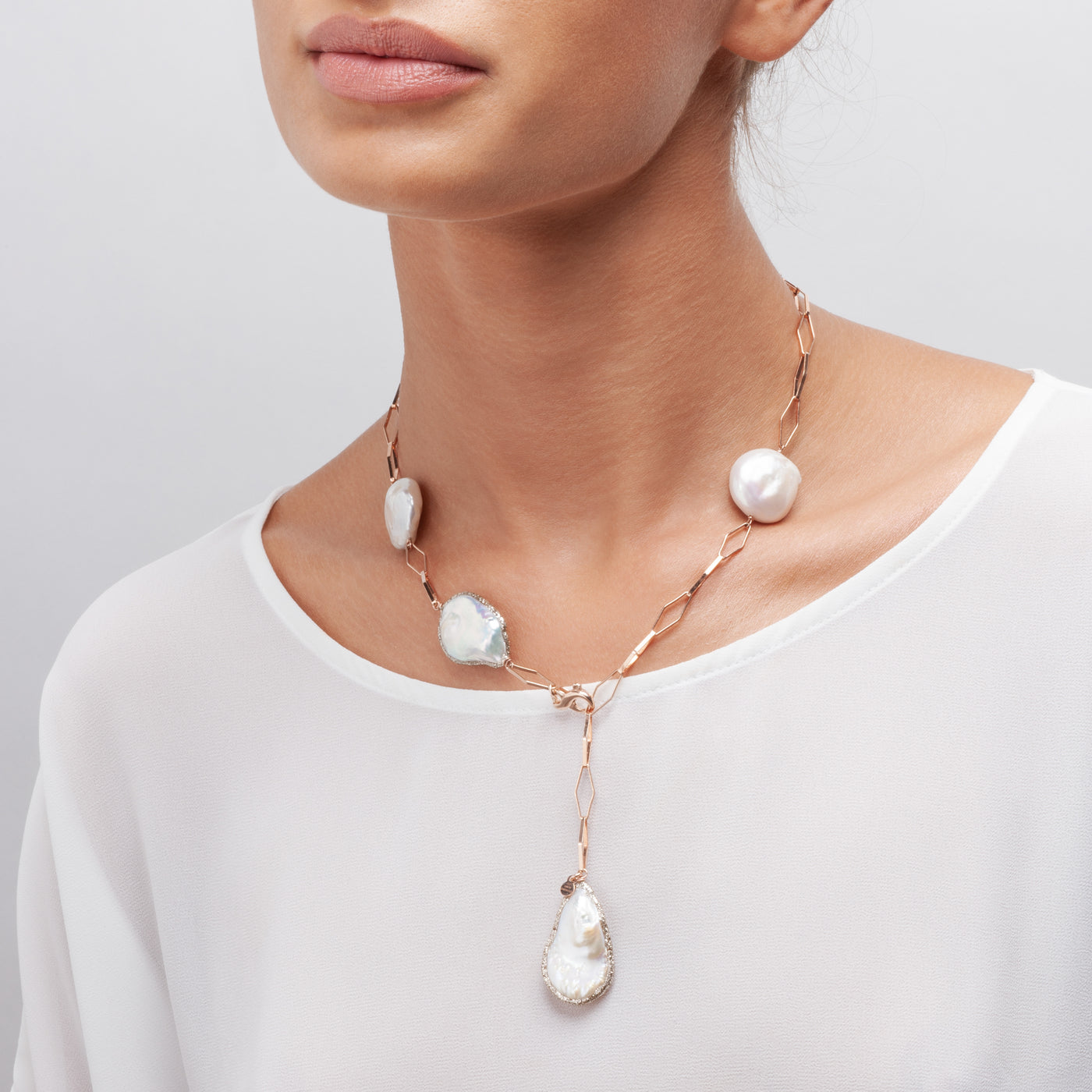 Multi fresh water pearl necklace