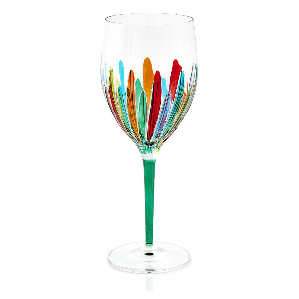 Incantos Collection Multi-Colored Wine Glass (Italian Glass