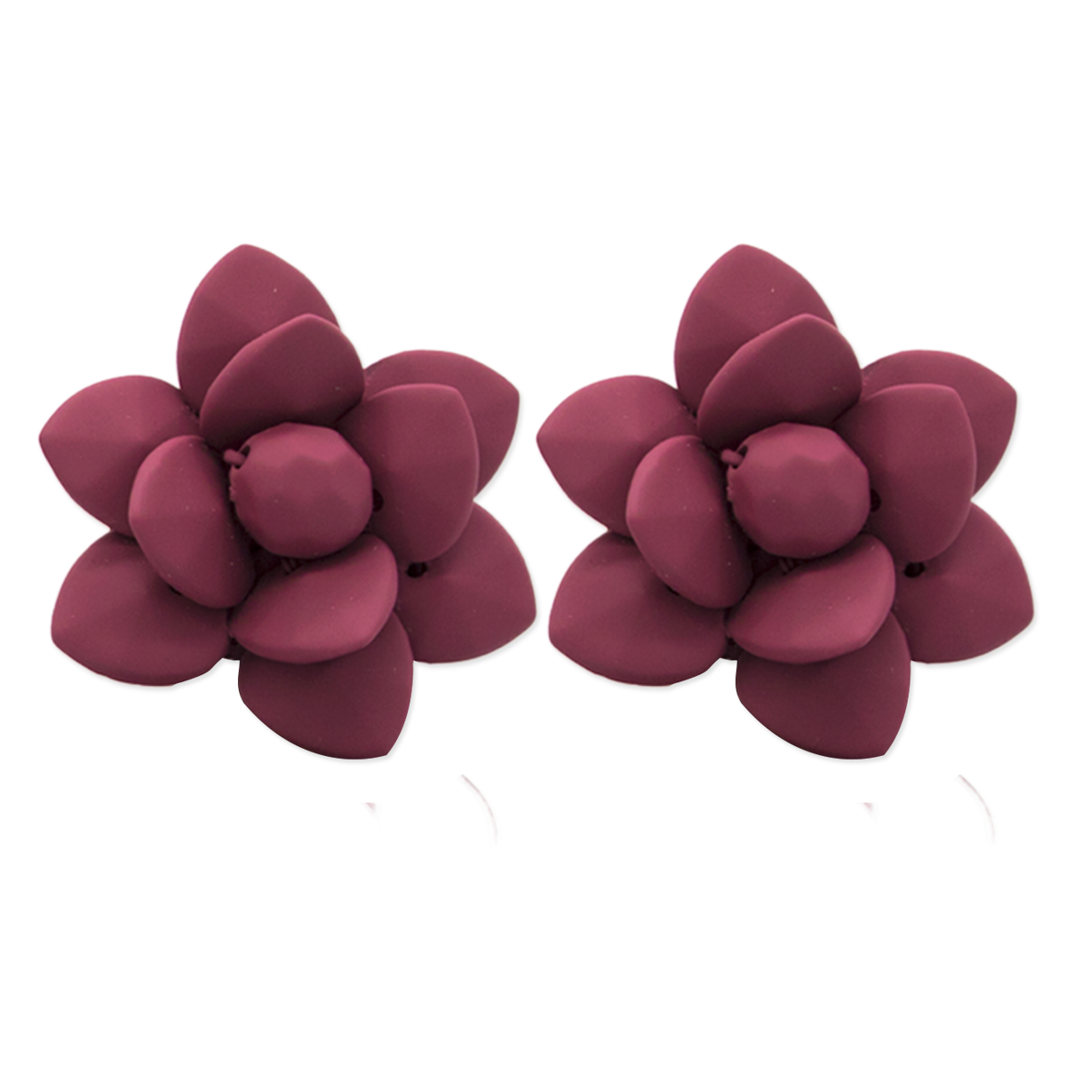 Italian Modern Silk Effect Lily Earrings