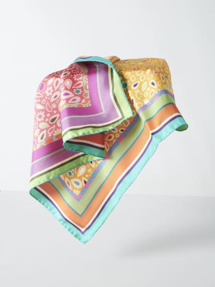 Barbieri Double Printed Square Scarf DK574