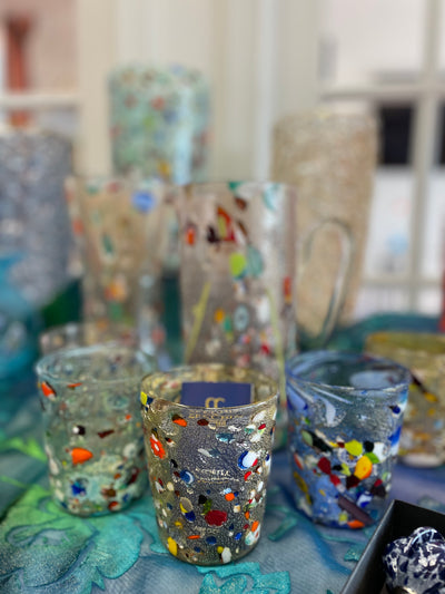 Arlecchino Murano Water Glass